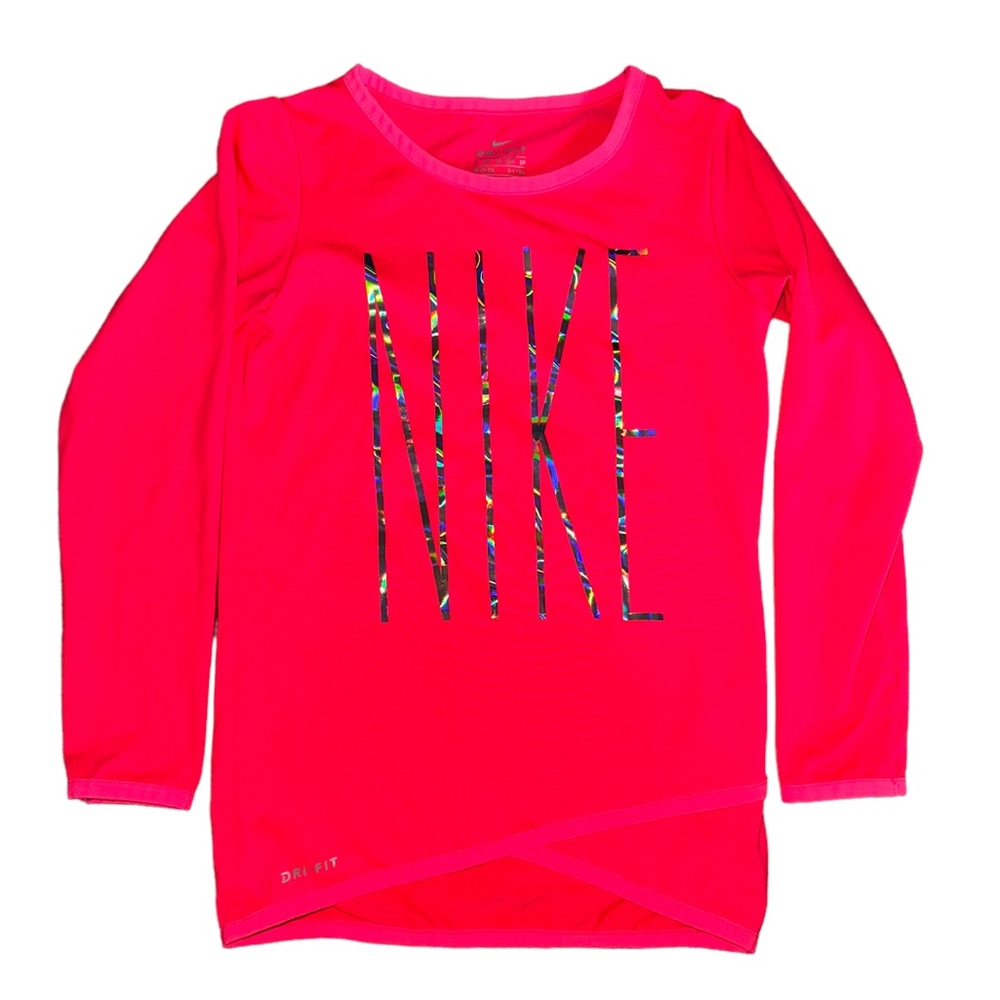 Nike dri-fit crossover tunic top hot pink 4